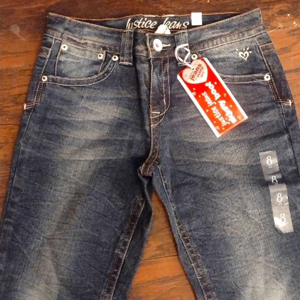 Girls Justice Jeans Skinny boot Jeans size 8 1/2